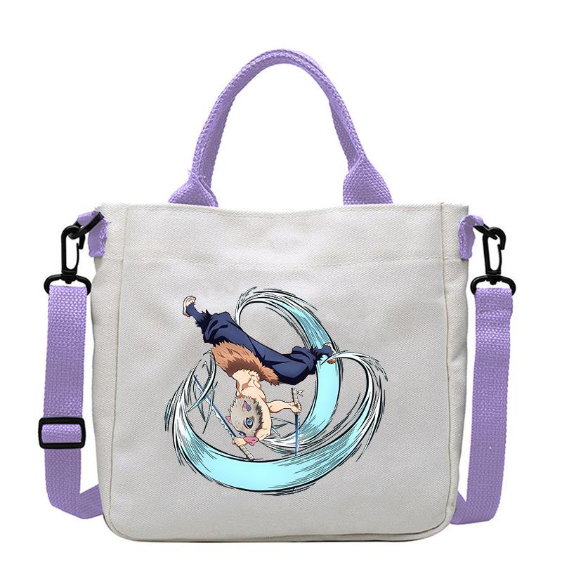 Demon Slayer: Kimetsu No Yaiba - Inosuke Hashibira Anime Print Canvas Bag for Commuter Shoulder Handbag
