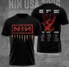 Nine Inch Nails NIN USA Tour 2026 Peel It Back bedrucktes Ärmel T-Shirt Unisex T-Shirt