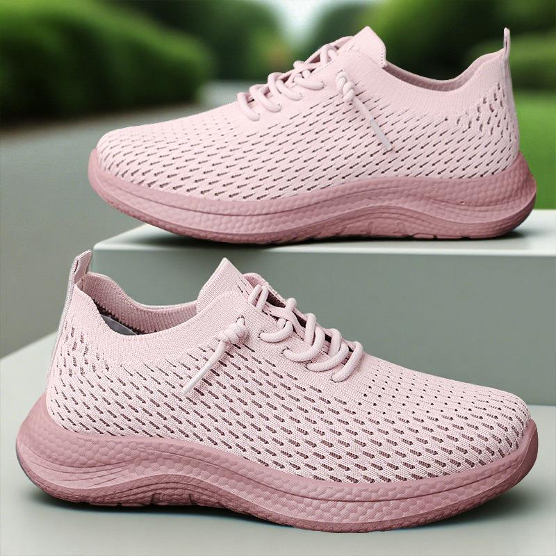 Shoes women's shoes autumn new breathable casual single shoes soft-soled fly-woven couple lace-up sneakers
