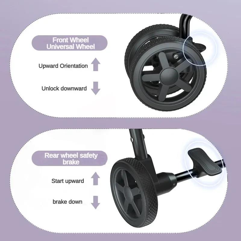 Pet Stroller Detachable and Easy Folding Travel Breathable Aluminum Cat Dog Baby with Storage Basket Outdoor Cat Dog Transporter