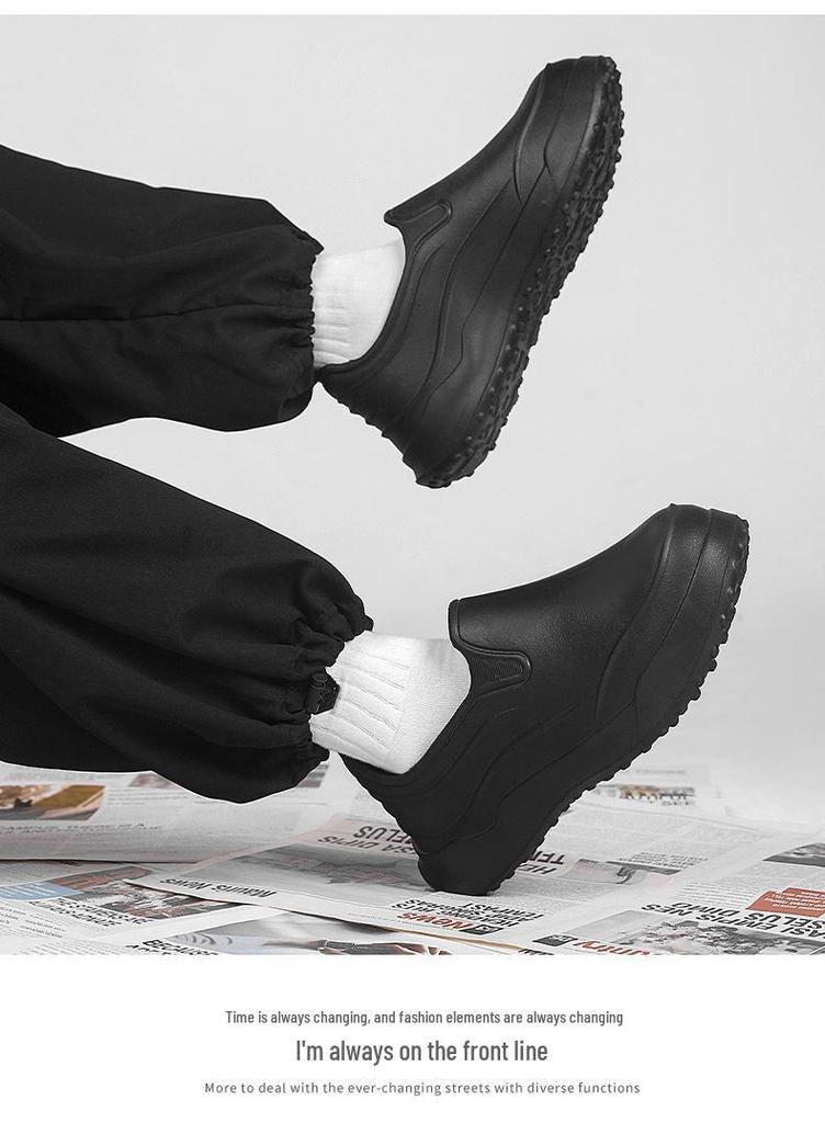 Men's Non-Slip Waterproof Chef Shoes - Oil-Proof, Wear-Resistant, Soft Sole, Ideal for Kitchen, Hotels, Work, Comfortable.