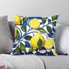 Mediterranean Lemons Mosaic Square Pillowcase Polyester Linen Velvet Creative Zip Decorative Pillow Case Home Cushion Cover 18"