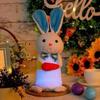 1/2PCS Cute LED Glowing Bunny Decoration for Easter Luminous Rabbit Doll for Desktop Decor Holiday Gifts for Children