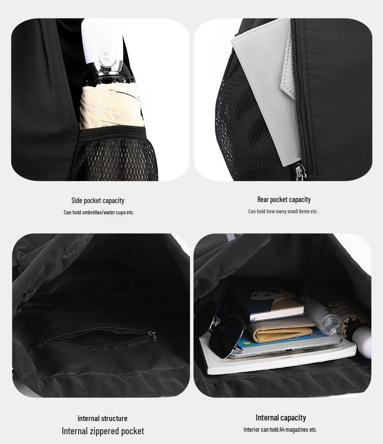 Women's Outdoor Drawstring Backpack for Travel, School, Sports, Fitness, and Basketball Storage