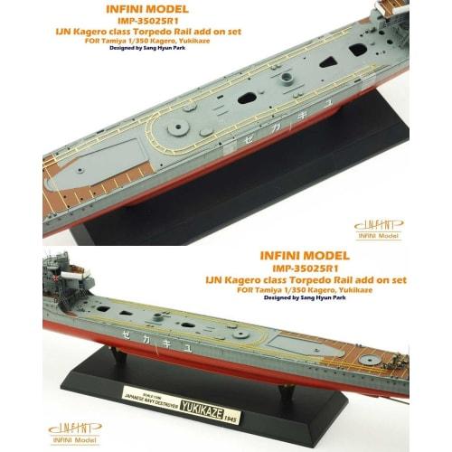 Infini Model 1/350 IMP Series Sada torpédových vozíků pro japonský námořní torpédoborec třídy Kagero, Stavebnice pro T/H Company, Fotoleptané díly pro