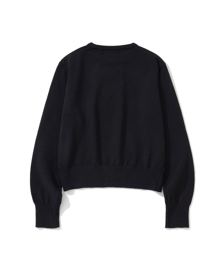 KNITTED (W) Basic Essential Washable Round Knit Black