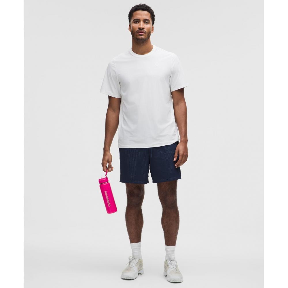 Lululemon Butelka sportowa Back To Life 24oz ze słomką Geranium Pink