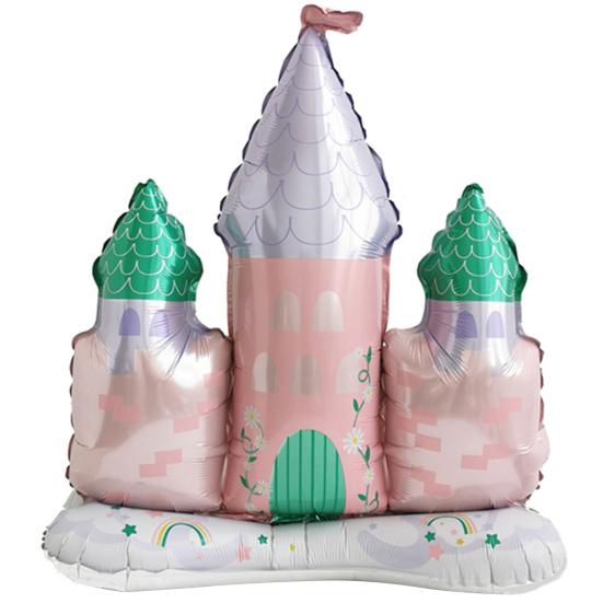 

Воздушный шар для детского душа с основанием, надувной, прочный, толстый, герметичный, розовый замок