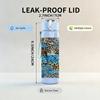 1PC Leopard Skin Animal Texture Print 750ml Color Plastic Sports Water Bottle Leakproof Flip Straw Lid Suitable for Sports Office Home Use
