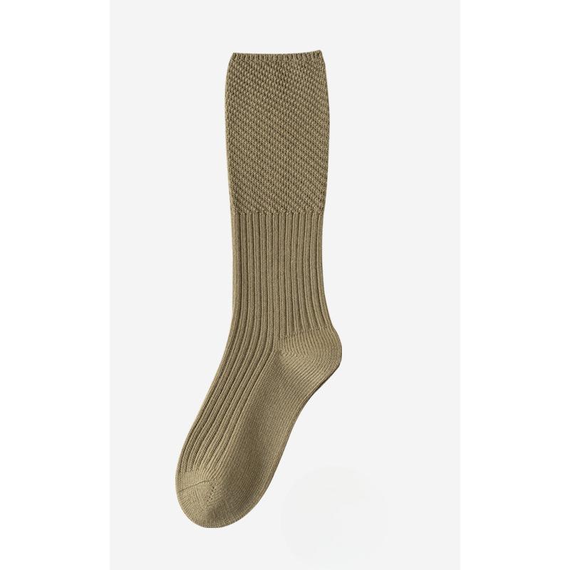 Women's Autumn and Winter Pull-out Pile Socks Solid Color Long Stockings Spring and Autumn Comfortable High Elasticity Socks