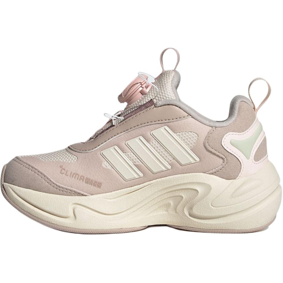 Adidas Climawarm Boa Versatile Comfortable Non-Slip Wear-Resistant Rebound Warm Low-Top Kids Casual Shoes Unisex Casual Shoes Pink Green JR2145