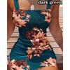 Women 2022 Summer Sleeveless Sexy Dress Suspender Skirt Printing Waist Tight Dress