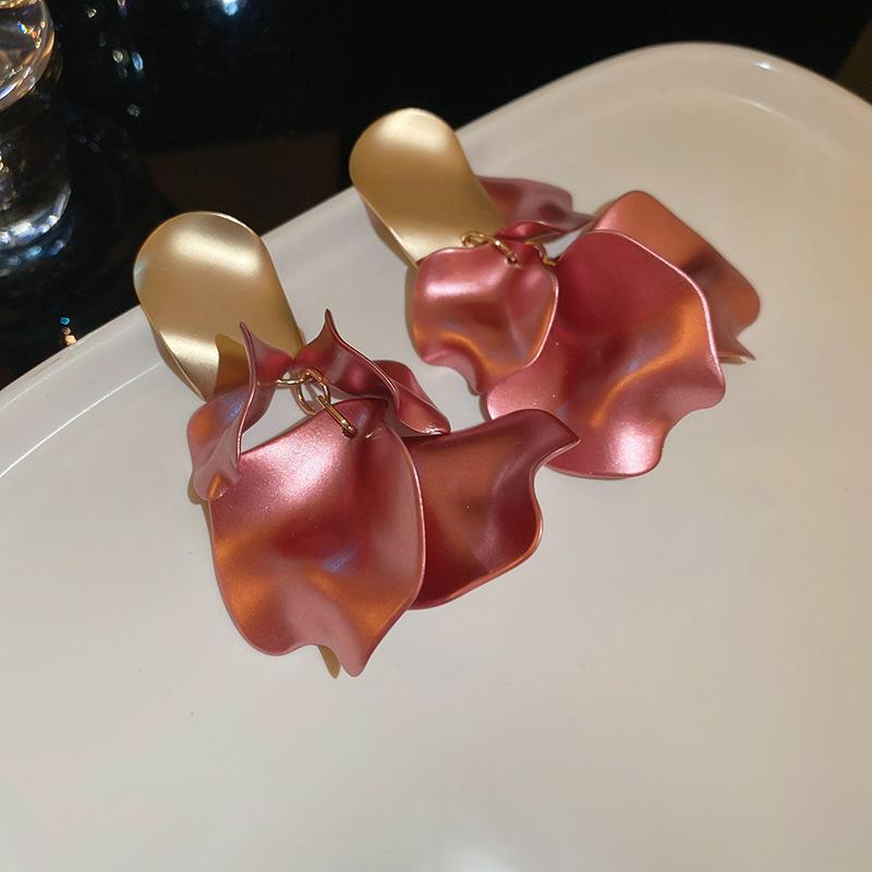 Bohemian Bunte Blumenohrringe Für Damen Mode Blütenblatt-Anhängerohrringe Party Hängeohrringe Schmuck Y2k Accessoires Bijoux