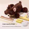 Cute Plush Pencil Case With Large Capacity For Kids Animal Toy Storage