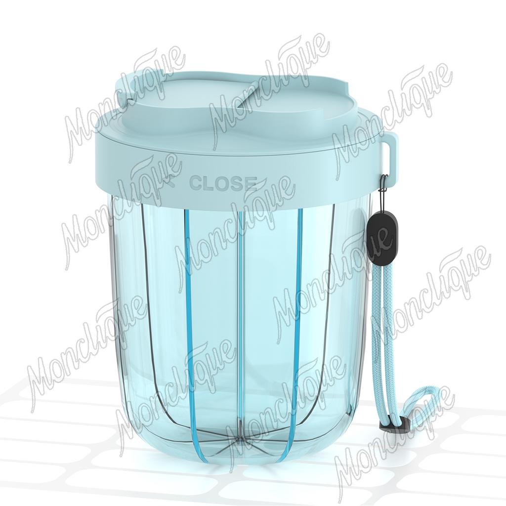 Pill Organizer 7 Grids Large Cup Bottle Organizer Supplement Pill Dispenser for Holding 7 Various Vitamins Travel Pill Case Box