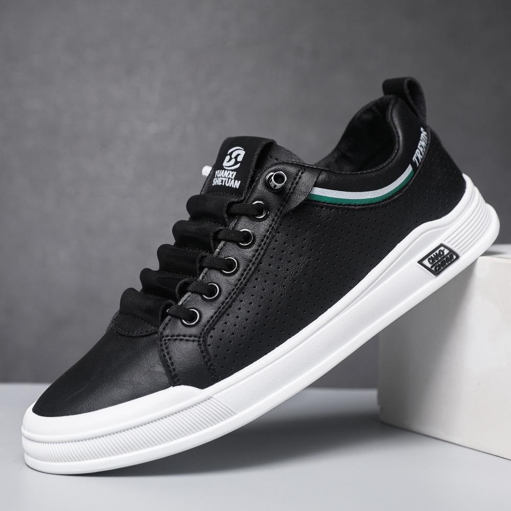 

Мужские летние повседневные черные кеды - Мягкая подошва, Дышащие, Модная обувь с низким верхом 40