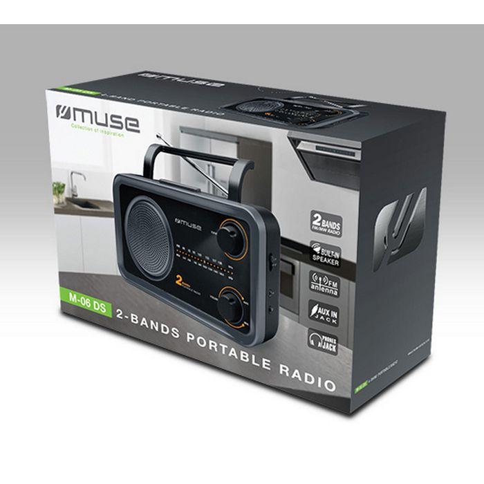 Radio portable - MUSE - M06DS - 2 bandes - Bluetooth - Batterie type C