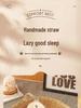 Four Seasons Rattan Cat Nest: Cozy Straw-Weaved Bed for Cats & Small Dogs