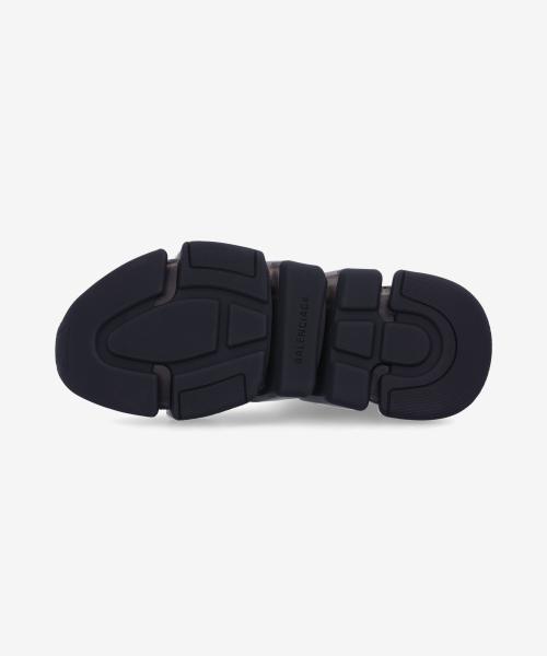 Balenciaga Speed 2.0 Volltransparente Sohle Graffiti Recycelte Strick-Sneaker - Schwarz:Weiß 617196W2DIA1190SS25