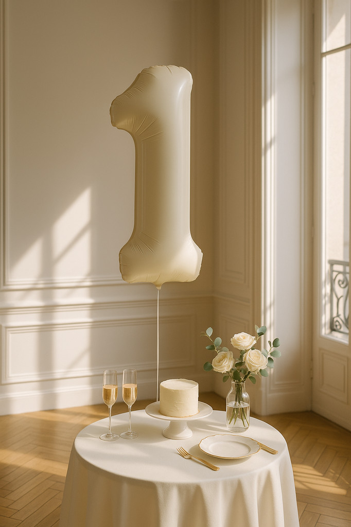 40 Zoll cremefarbene Zahlenballons 1–9 große digitale Folien-Heliumkugel für Mädchen, Kinder und Erwachsene, alles Gute zum Geburtstag, Party-Dekoration, Hochzeit