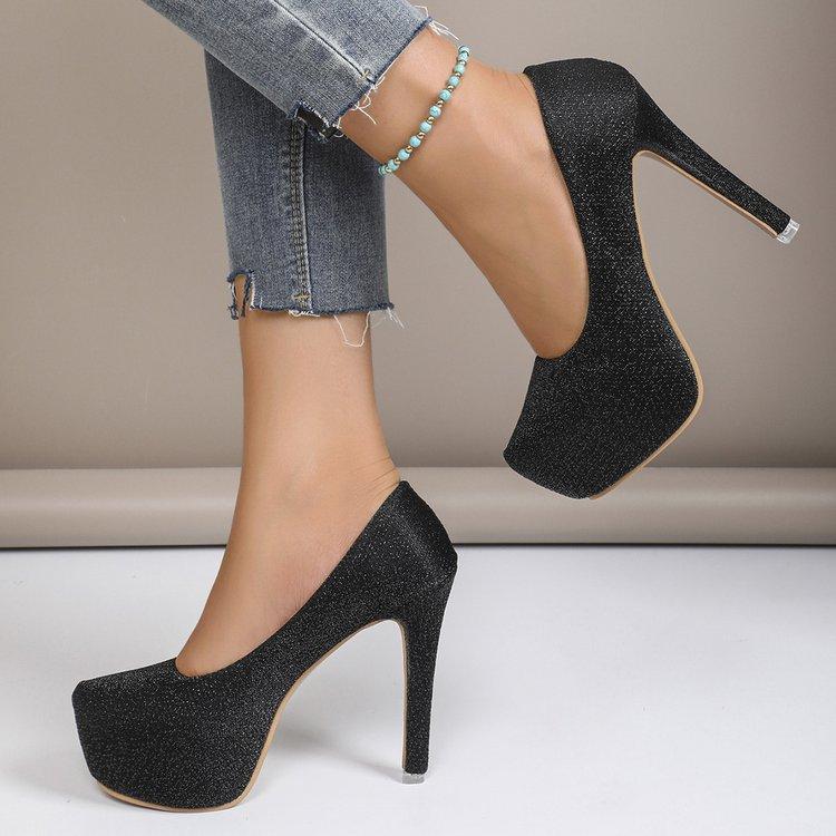 Fashion Dress Shoes Woman Office Ladies Female Heel Basketball Platform Branded Pumps Sexy Sandals Work African Fashion Beige Big