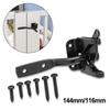 Self Locking Automatic Gravity Lever Fence Gate Latch Black