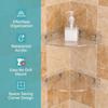 2 PCS Transparent Corner Shelf Wall Mounted Shower Storage Rack Corner Shower Shelf  Dorm Home