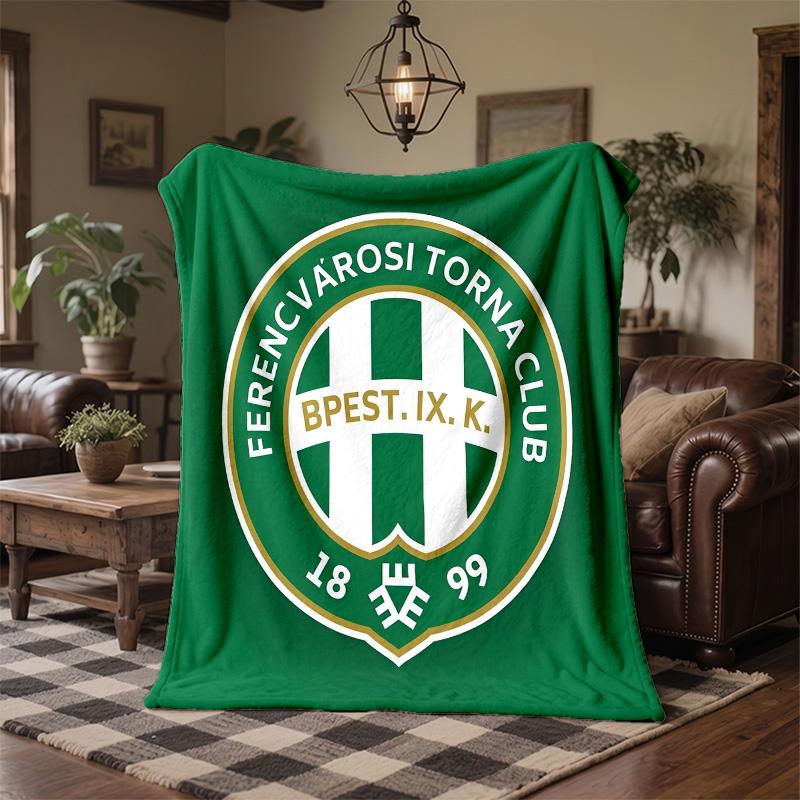 Ferencvaros Print Flannel Blanket Soft Warm Sofa Bed Throw Blanket For Home Office Bedroom