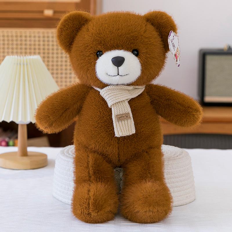Little Bear Plush Winter Scarf - Cute Teddy Doll Gift for Kids' Birthdays