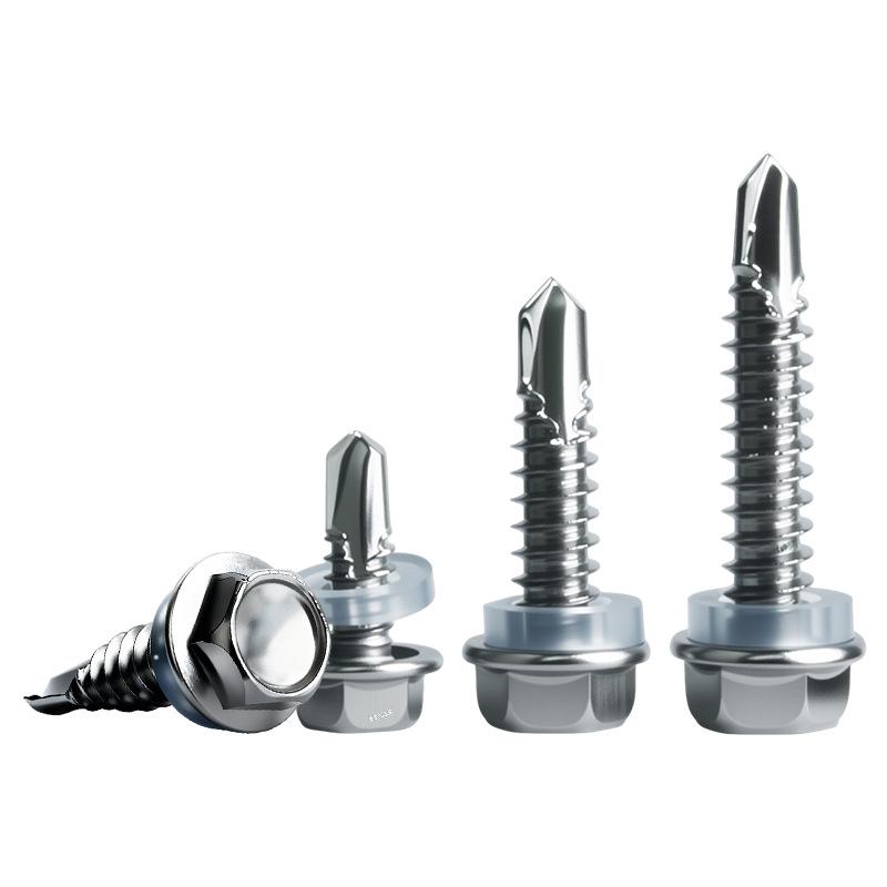 410 Stainless Steel Self-Drilling Hex Washer Head Screw with PVC Washer