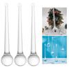 Ornements suspendus goutte de Noël transparents Décoration en verre transparent Gouttes de pluie suspendues Pendentifs pour arbre Cristal de Noël DIY Lustre M1Z0
