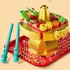 6 Box Food Building Blocks Toys Kids Pretend Play Hot Pot Steak Sushi Roast Duck Hamburger Building Blocks