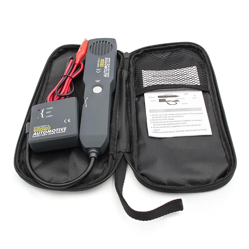 

Автомобильный автомобильный детектор коротких замыканий и обрывов EM415PRO Детектор короткого замыкания автомобиля Инструмент для ремонта автомобиля Детектор Отслеживает кабели и провода чёрный