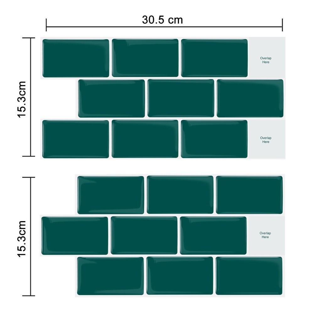 2 шт. Самоклеювальні кухонні шпалери Однотонні Водонепроникні Плитка для ванної Клейкі наклейки Потовщені Водонепроникні Наклейки для декору стін
