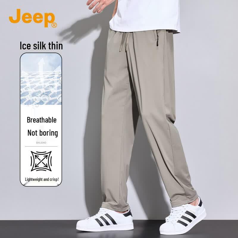 JEEP Men s Ice Silk Loose Straight Leg Casual Sports Pants M