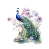 Peacock Flower Landscape Wall Sticker Self Adhesive Wallpaper for Bedroom Living Room Home Decor