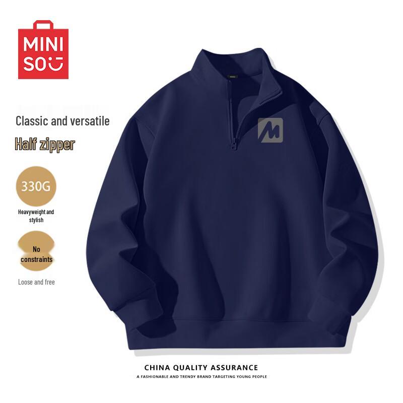 

MINISO Men s Premium Relaxed Fit Half-Zip Sweatshirt 3XL