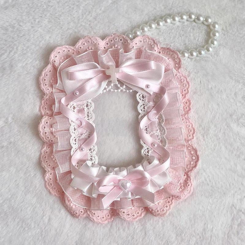Kawaii Kpop Photocard Holder Sweet Lolita Style Bow Photo Card Protector Idol Photo Display Case Lace Photocard Case Gifts