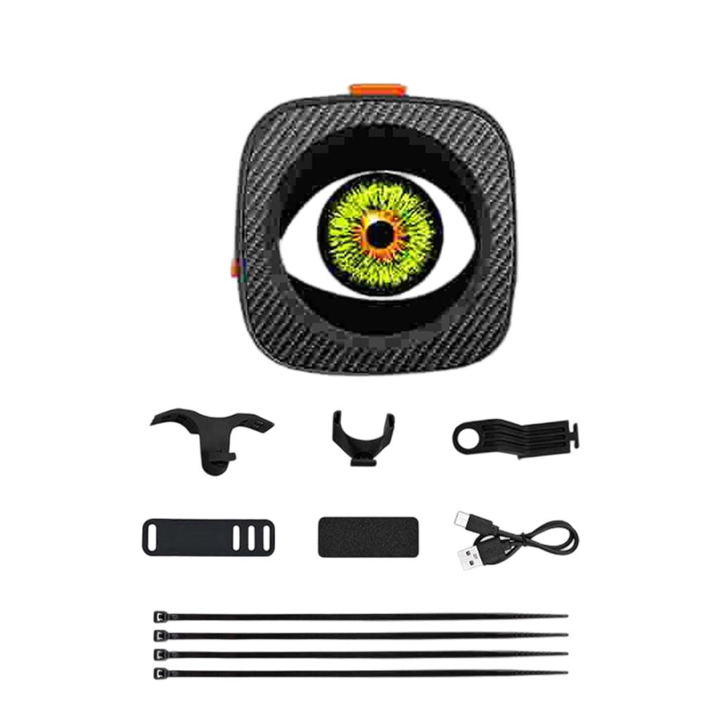 High Brightness Devil Eyes Bicycles Rear Light Programmable Bike Tail Lamp Dynamic LED Bicycles Tail Light Enduring