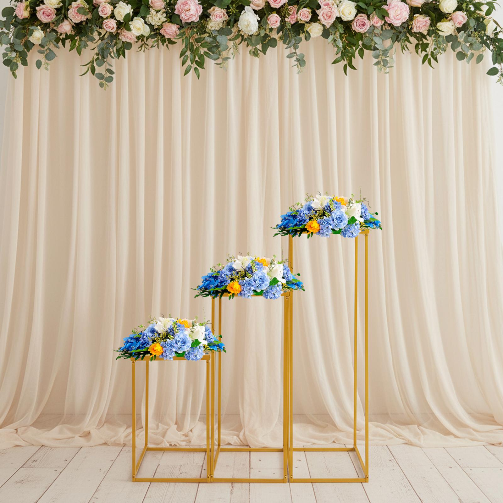 3 шт. Геометрическая Цветочница, Элегантная Металлическая Свадебная Витрина, Настольный Держатель для Вазы, Декор для Вечеринки, Универсальный Центр Стола для Мероприятий