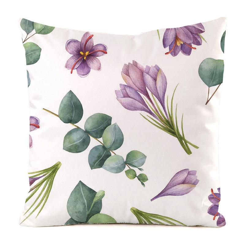 "Fresh and Gentle" Cactus Collection Digital printing short plush pillow covers for car sofa office cushion cover home goods