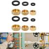 6 Pieces Brass Pipe Cap Hexagonal Threaded Fittings for Garden Hose and Plumbing Pipes 1 2 3 8 3 4 Inch Compatible