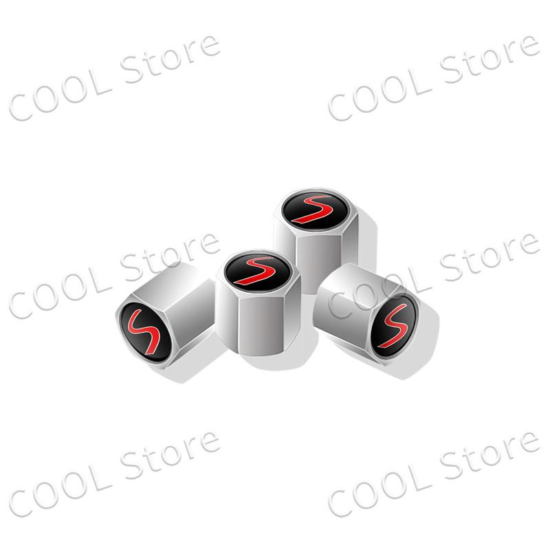 4Pcs Car Styling John Cooper Works Emblem Auto Wheel Tire Air Valve Caps Dust Cover For Mini Cooper S Logo R52 R53 R58 F55 F56K