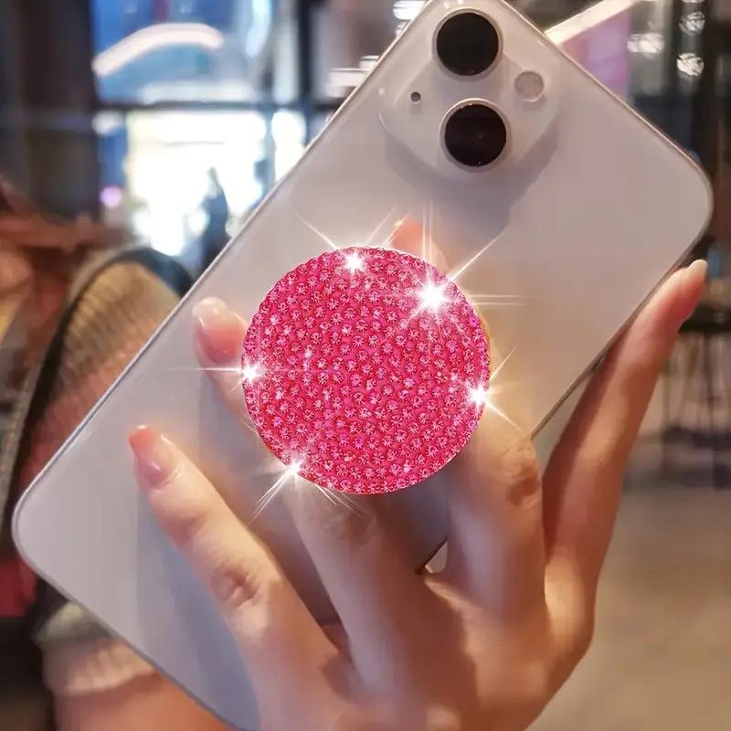 Diamond Mobile Phone Pull-out Stand, Colorful Folding Holder for Hands-Free Use