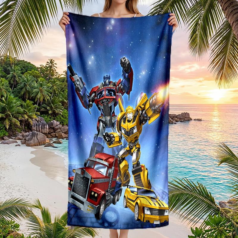 Transformers Fashion Beach Towel: Ideal for Summer Adventures Soft, absorbent and quick drying suitable for swimming and bathing