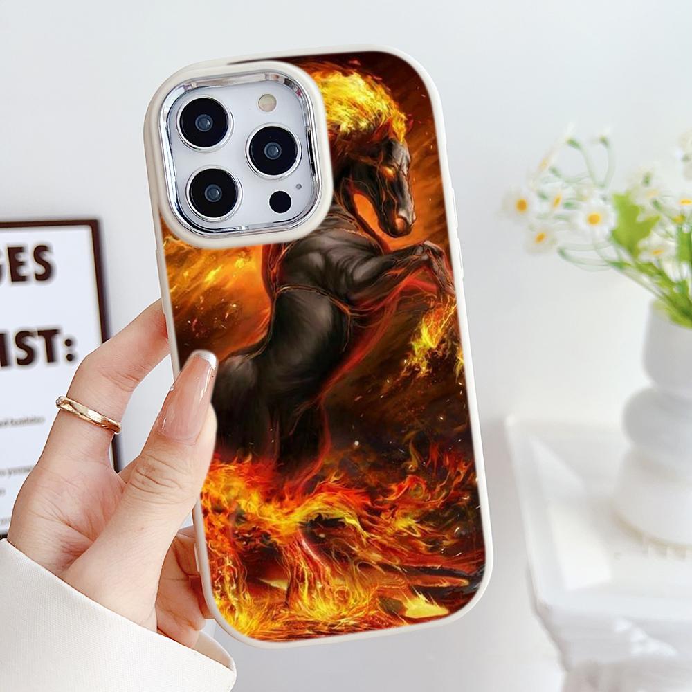 LZ2 Bath fire rebirth Tiger and horse Soft Phone Case for Samsung S24 Ultra S23 Plus A16 A54 A52 Infinix Hot 40 30i Lens Protection Shockproof Cover
