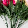 1 Branch 33cm Artificial Flower No Watering No Fade Faux Silk Cloth Wedding Bridal Handheld 6 Heads Simulation Tulips Home Decor