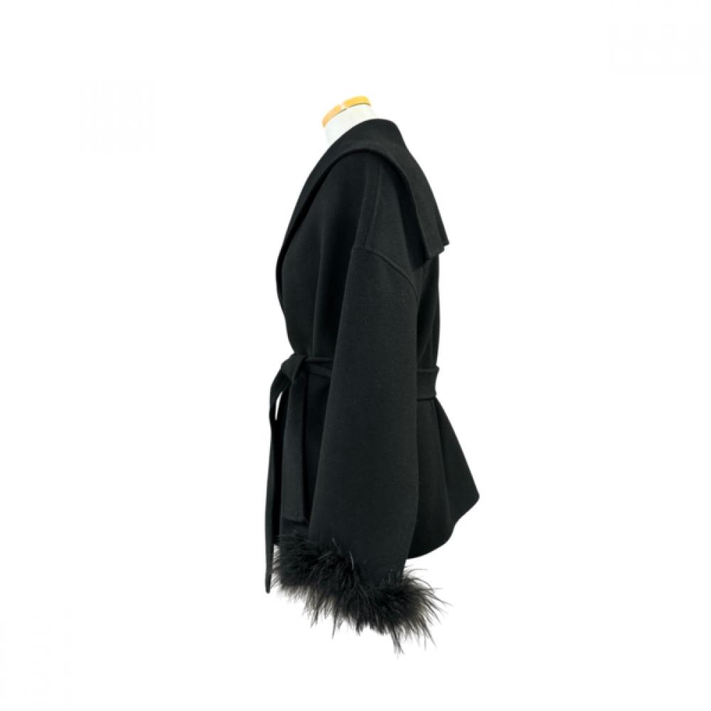 La Vita Junko Ostrich Fur Half Coat Lqwco031