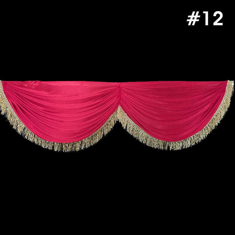 5M Wedding Party Background Drapes Valance Panel Hotel Backdrop Curtain Swag Stage Decor Curtain Head Drapery Ice Silk Swag