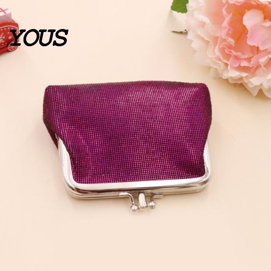 Lightweight Card Holder Vintage Glitter Mini Coin Purse, Portable Kiss Lock Closure Change Purse Pouch, Double-layer Wallet for Cards, Jewelry, Cash,